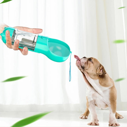 Portable Pet Water Bottle with Food Container